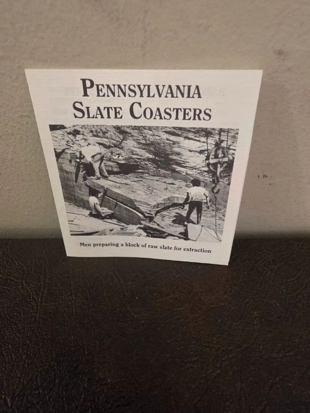 Rare Find - (Set of 6) Genuine slate coasters from the Copozzolo Brothers Slate